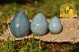 Snowy Princesa Blue Jadeite Jade Yoni 3 Egg Set