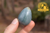 Light "Princeca" blue with unique orange jadeite jade yoni 3 egg set