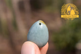 Light "Princeca" blue with unique orange jadeite jade yoni 3 egg set