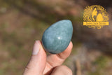 Light "Princesa" blue jadeite jade yoni three egg set