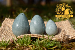 Light Princesa Blue jadeite jade yoni 3 egg set