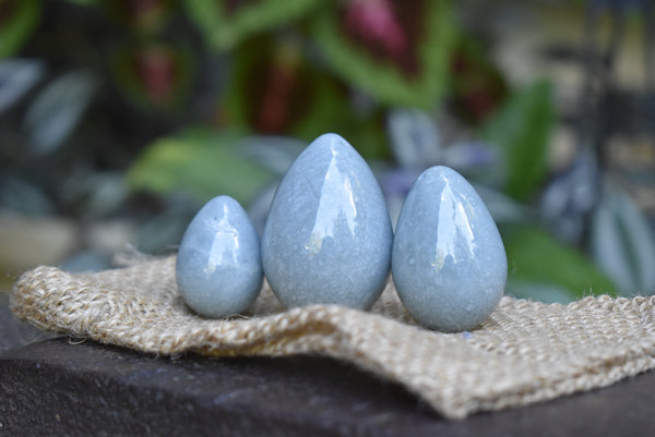 Jadeite Jade Yoni Egg Set